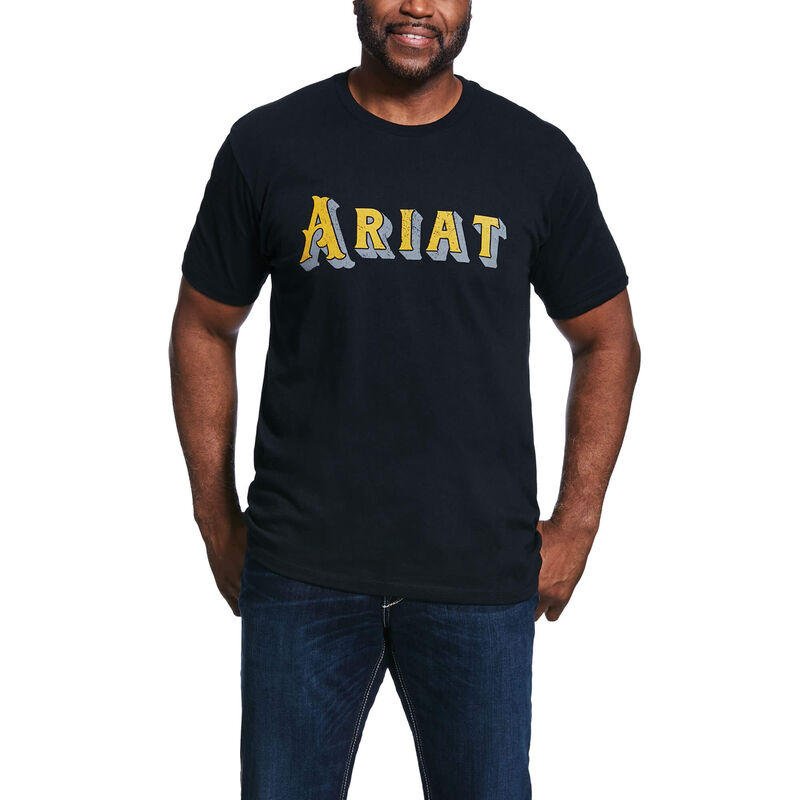 Ariat Drop Shadow - T Shirts Zwart Heren - 19719-184